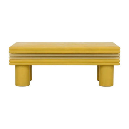 Coulter Soft Leather Warpped Cocktail Table - LOOMLAN - Chelsea House - Coffee Tables