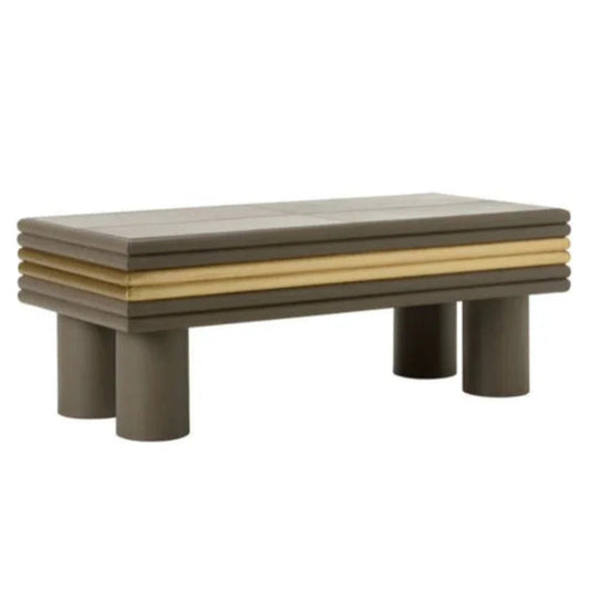 Coulter Soft Leather Warpped Cocktail Table - LOOMLAN - Chelsea House - Coffee Tables