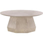 Coulter Wood Brown Round Coffee Table - LOOMLAN - Essentials For Living - Coffee Tables