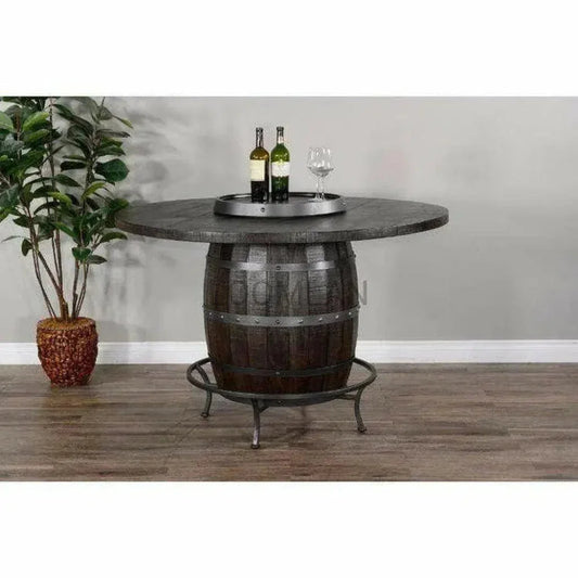 Counter Height Rustic Barrell Pub Table - LOOMLAN - Sunny D - Counter Tables