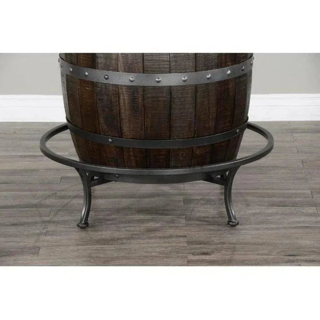 Counter Height Rustic Barrell Pub Table - LOOMLAN - Sunny D - Counter Tables
