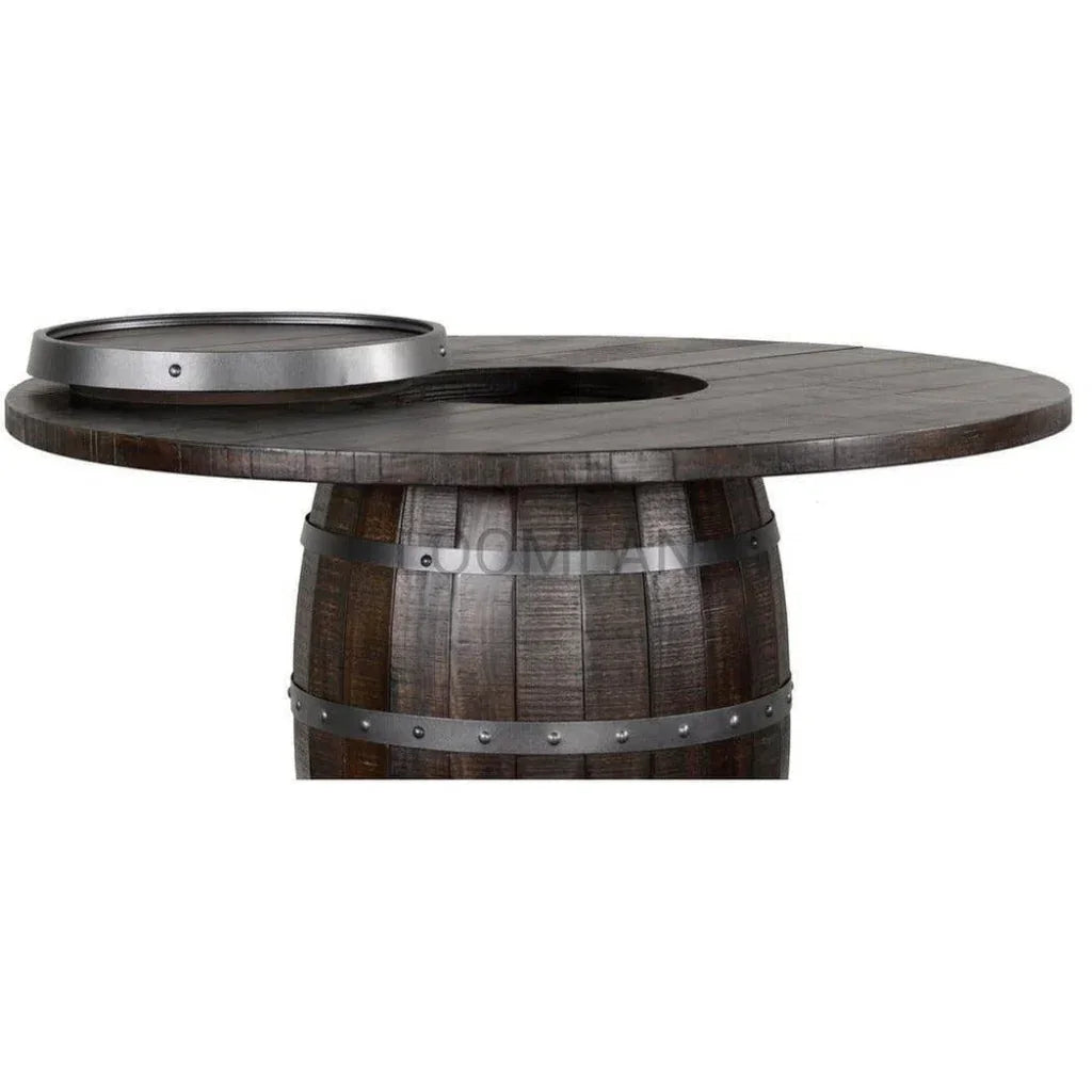 Counter Height Rustic Barrell Pub Table - LOOMLAN - Sunny D - Counter Tables