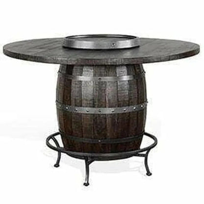 Counter Height Rustic Barrell Pub Table - LOOMLAN - Sunny D - Counter Tables