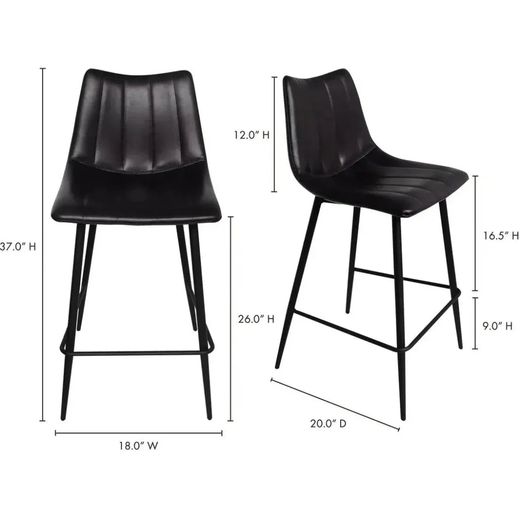 Counter Stool Black Set Black Contemporary - LOOMLAN - Moe's Home - Counter Stools