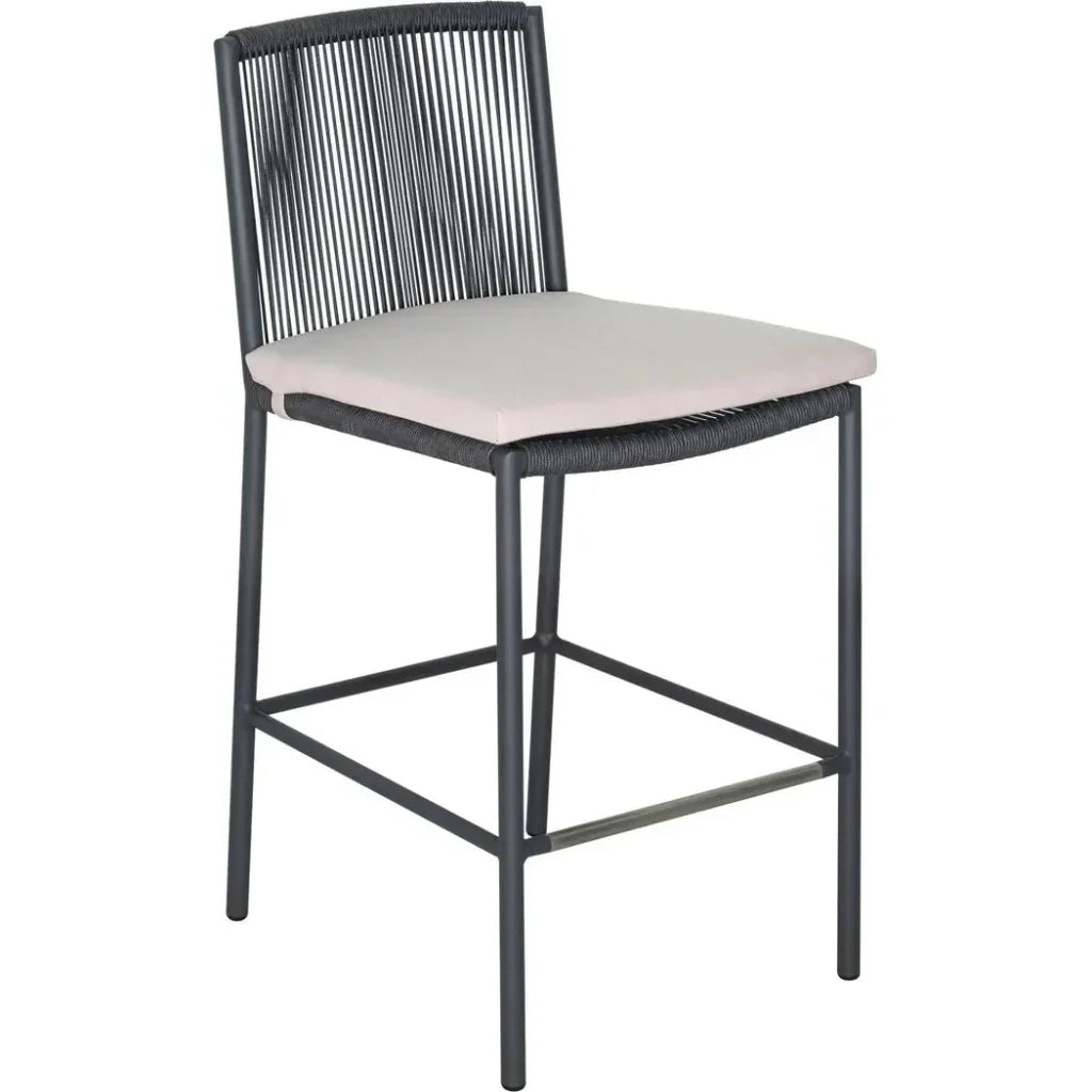 Counter StoolSet of Two - Grey Outdoor-Outdoor Counter Stools-Seasonal Living-LOOMLAN