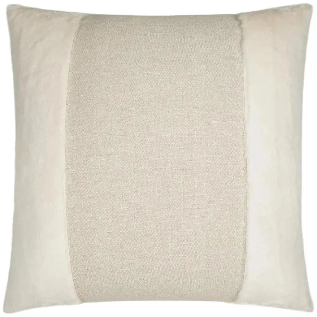 Courchevel Cream Faux Fur Large Throw Pillow Insert - LOOMLAN - D.V. Kap - Throw Pillows