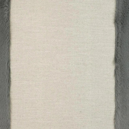 Courchevel Faux Fur Grey Large Throw Pillow Insert - LOOMLAN - D.V. Kap - Throw Pillows