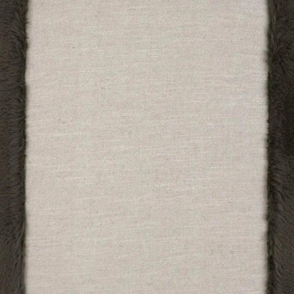 Courchevel Grey Brown Faux Fur Grey Large Throw Pillow - LOOMLAN - D.V. Kap - Throw Pillows