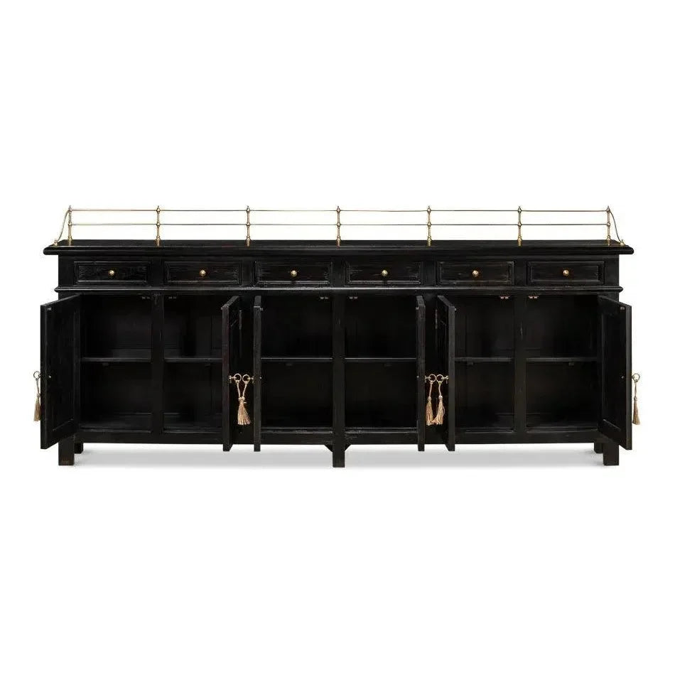 Covent Gardens Sideboard Ebony - LOOMLAN - Sarreid - Sideboards