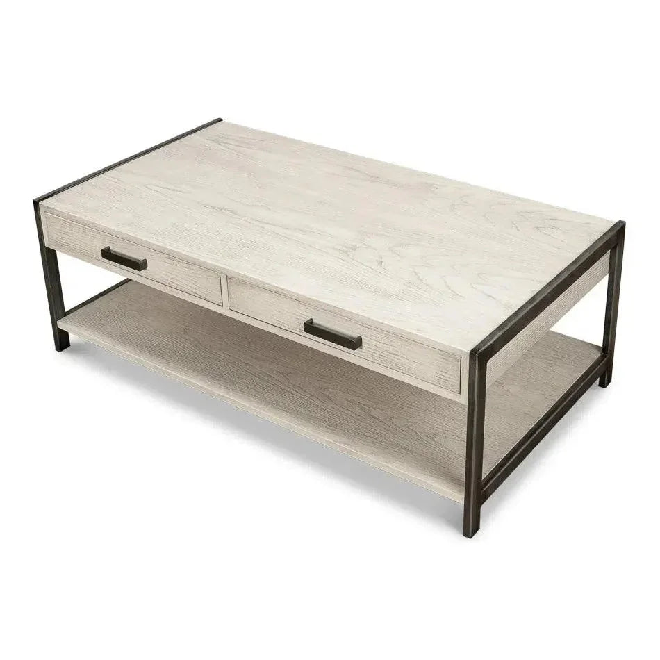Covet Cocktail Coffee Table With Drawers & - LOOMLAN - Sarreid - Coffee Tables