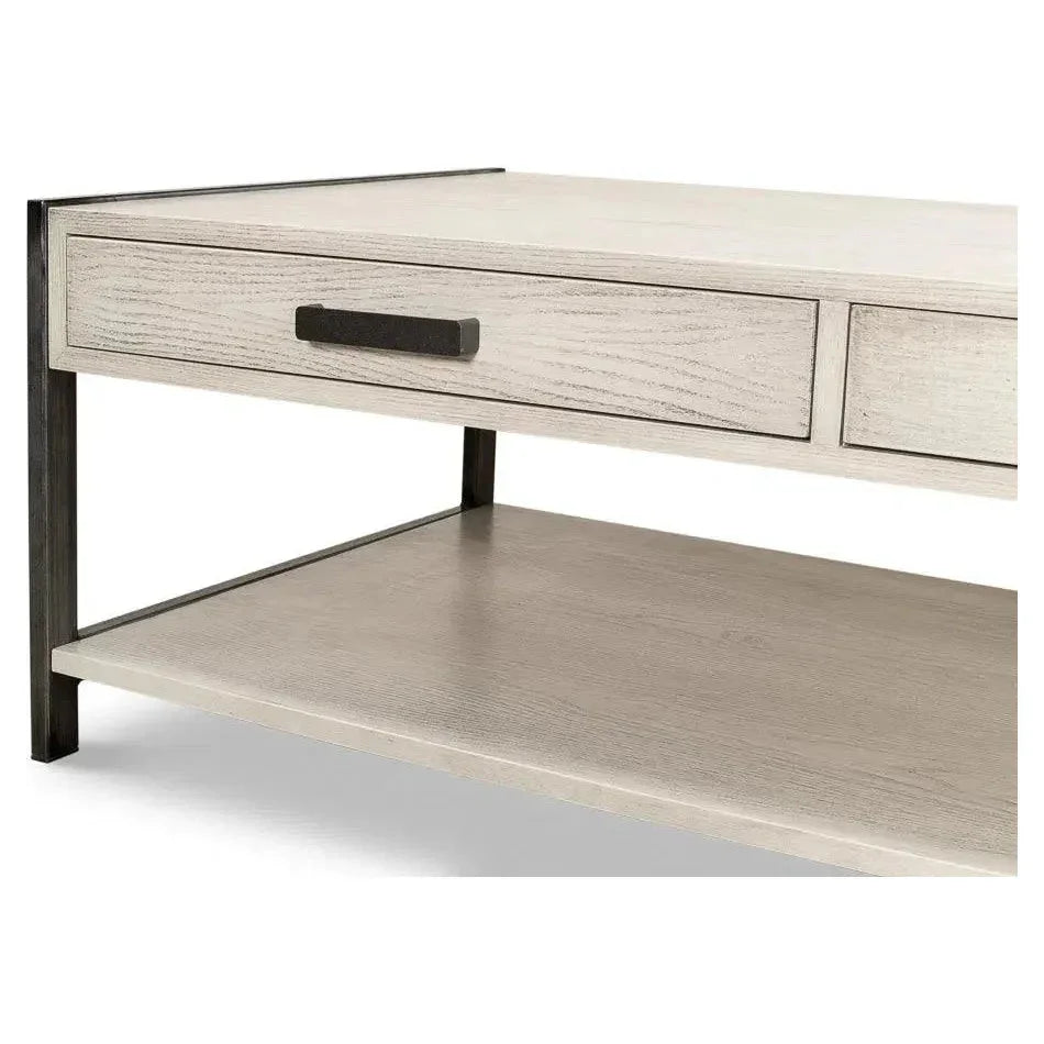 Covet Cocktail Coffee Table With Drawers & - LOOMLAN - Sarreid - Coffee Tables