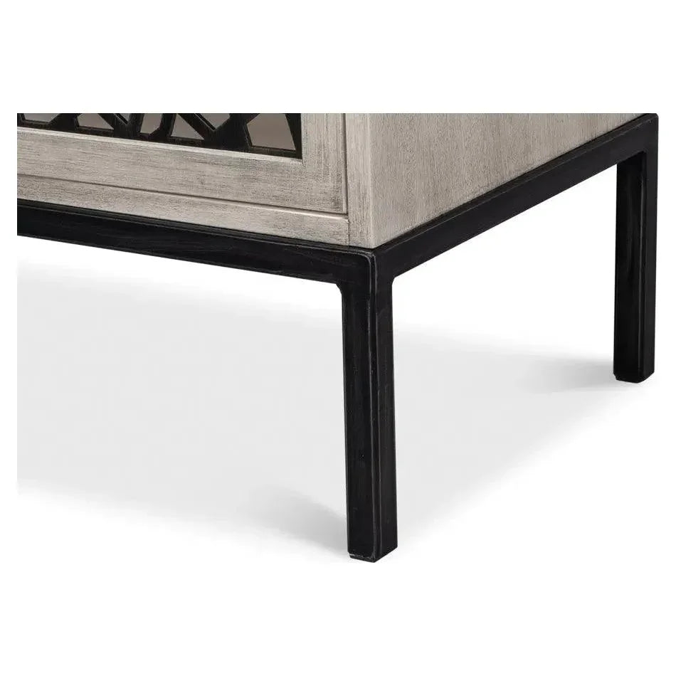 Covet Door Two Tone Accent Cabinet - LOOMLAN - Sarreid - Accent Cabinets