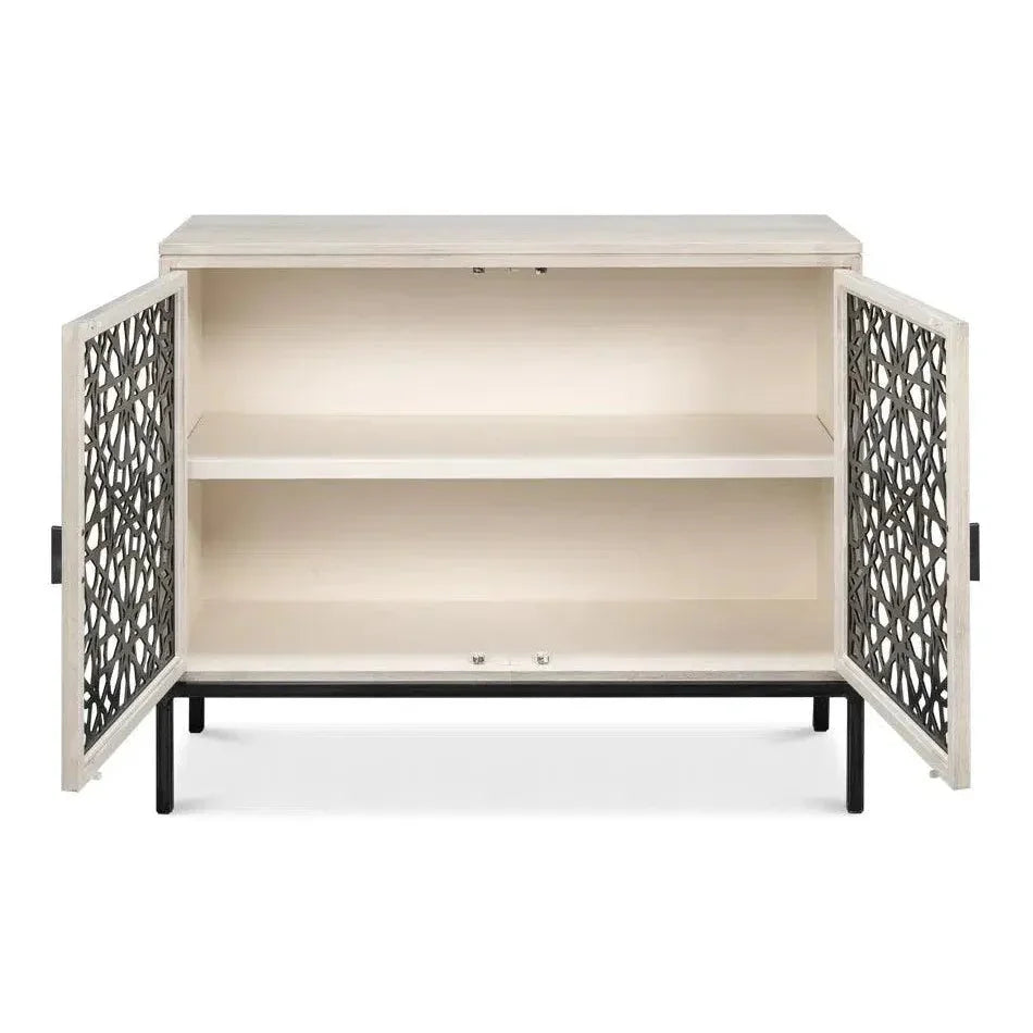 Covet Door Two Tone Accent Cabinet - LOOMLAN - Sarreid - Accent Cabinets