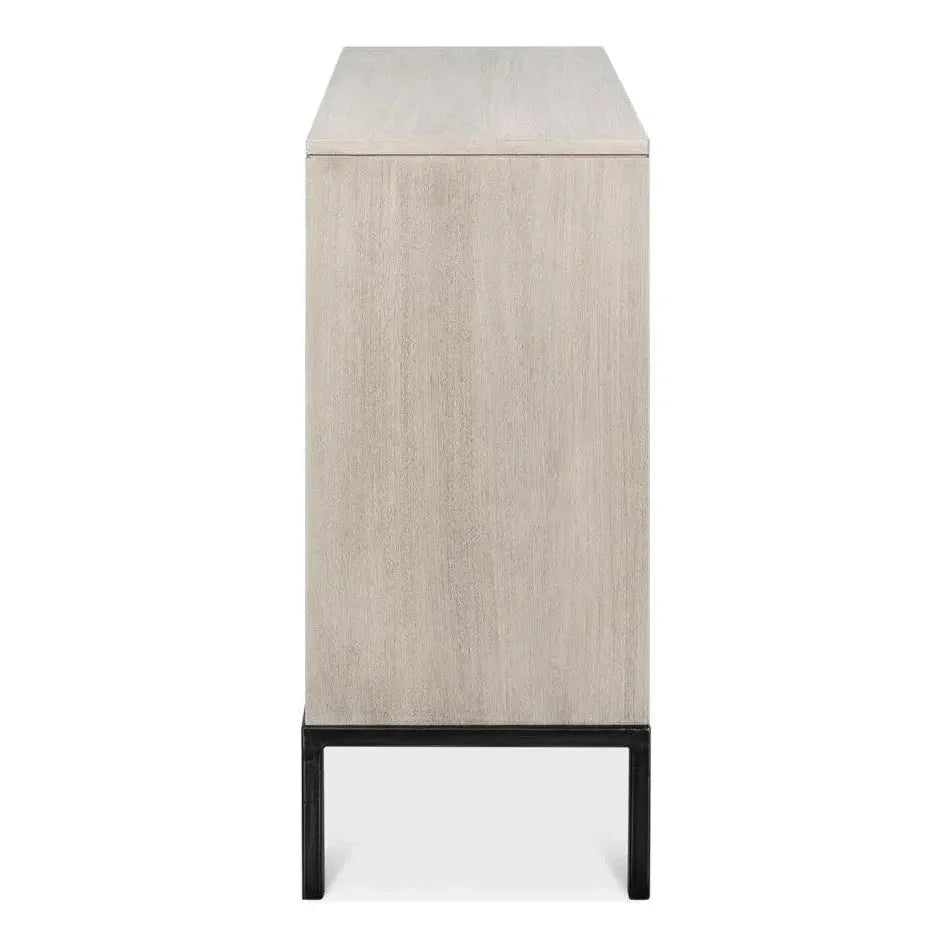 Covet Door Two Tone Accent Cabinet - LOOMLAN - Sarreid - Accent Cabinets
