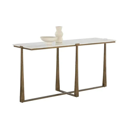 Cowell Marble Top Sofa Table - LOOMLAN - SUNPAN - Console Tables