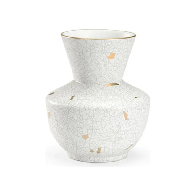 Crackled Cream Flower Vase - LOOMLAN - Chelsea House - Vases & Jars