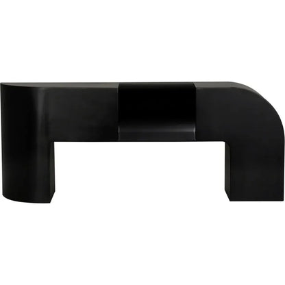 Crafter Console By Noir Black Industrial Steel - LOOMLAN - Noir - Console Tables
