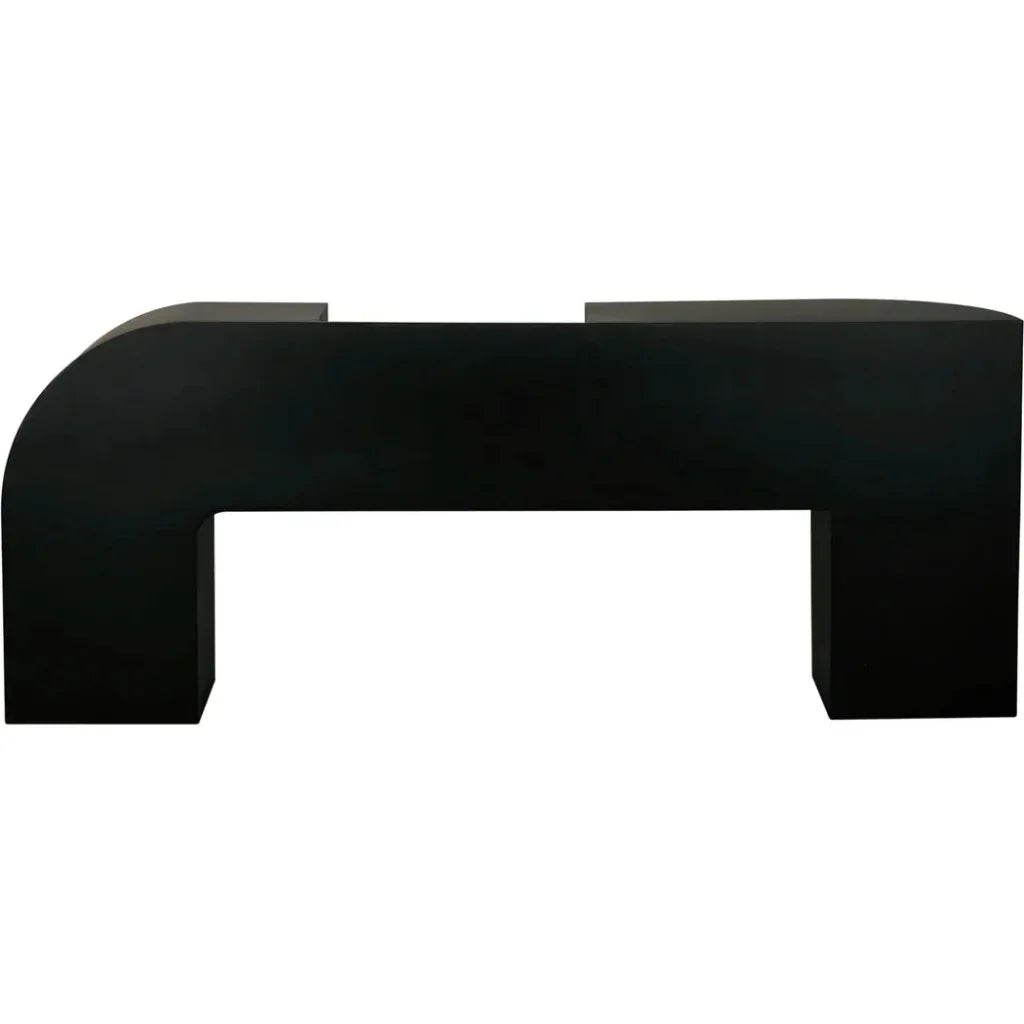 Crafter Console By Noir Black Industrial Steel - LOOMLAN - Noir - Console Tables