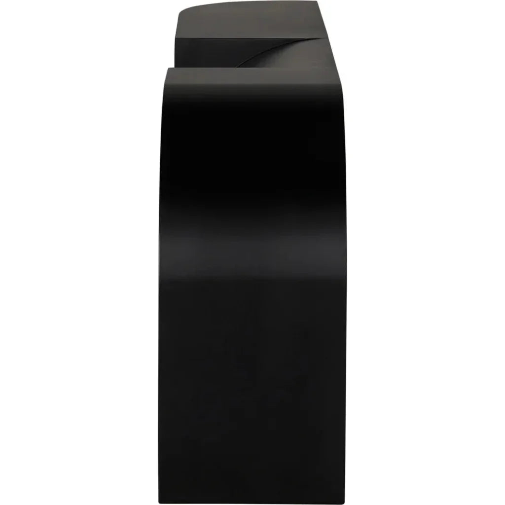 Crafter Console By Noir Black Industrial Steel - LOOMLAN - Noir - Console Tables