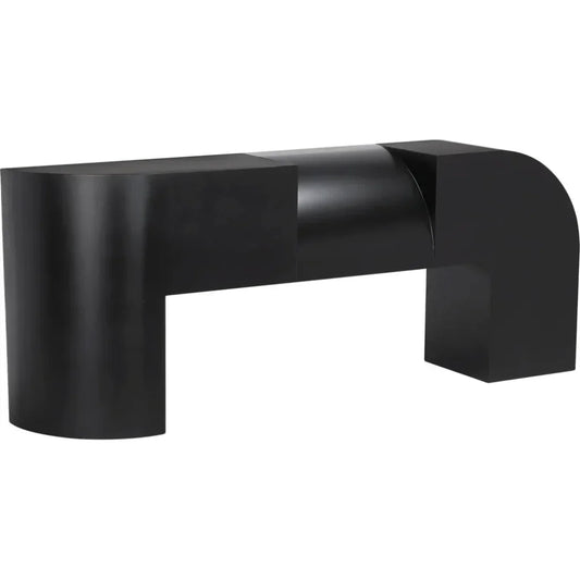 Crafter Console By Noir Black Industrial Steel - LOOMLAN - Noir - Console Tables