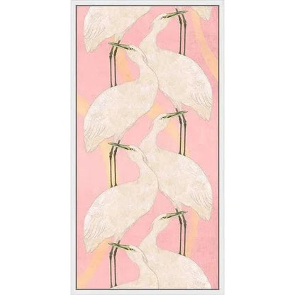 Crane Dance Two Step Artwork d Canvas Floating - LOOMLAN - LOOMLAN - Canvas Art