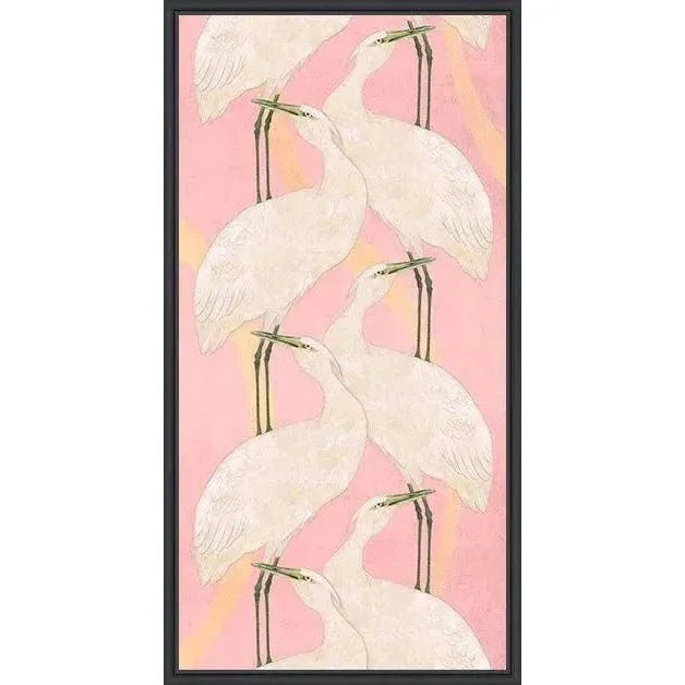 Crane Dance Two Step Artwork d Canvas Floating - LOOMLAN - LOOMLAN - Canvas Art