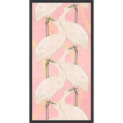 Crane Dance Two Step Artwork d Canvas Floating - LOOMLAN - LOOMLAN - Canvas Art