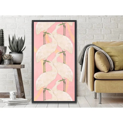 Crane Dance Two Step Artwork d Canvas Floating - LOOMLAN - LOOMLAN - Canvas Art