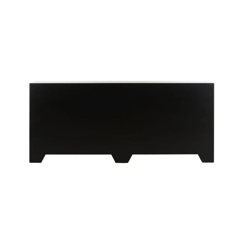 Crane Hand Painted Mural Design Black Cabinet - LOOMLAN - Chelsea House - Accent Cabinets