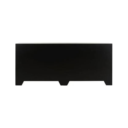 Crane Hand Painted Mural Design Black Cabinet - LOOMLAN - Chelsea House - Accent Cabinets