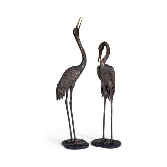 Cranes Aluminum Handmade Sculpture - LOOMLAN - Wildwood - Statues & Sculptures