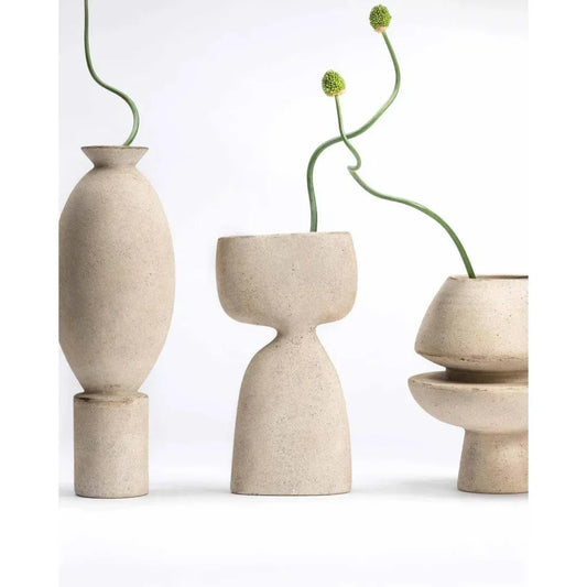 Cream Ceramic Anatomy Decorative Vase - LOOMLAN - Jamie Young - Vases & Jars