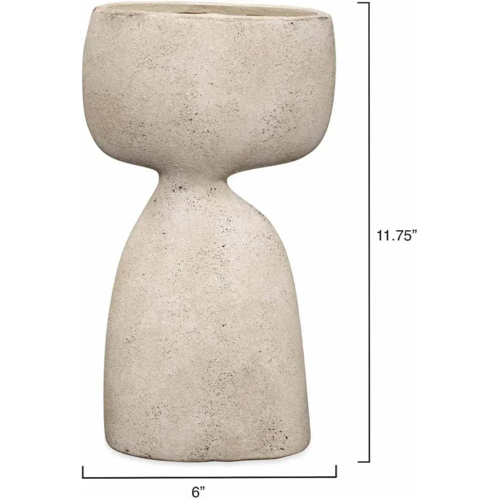 Cream Ceramic Anatomy Decorative Vase - LOOMLAN - Jamie Young - Vases & Jars