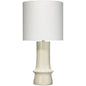 Cream Ceramic Crest Table Lamp - LOOMLAN - Jamie Young - Table Lamps