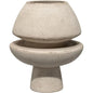 Cream Ceramic Foundation Decorative Vase - LOOMLAN - Jamie Young - Vases & Jars