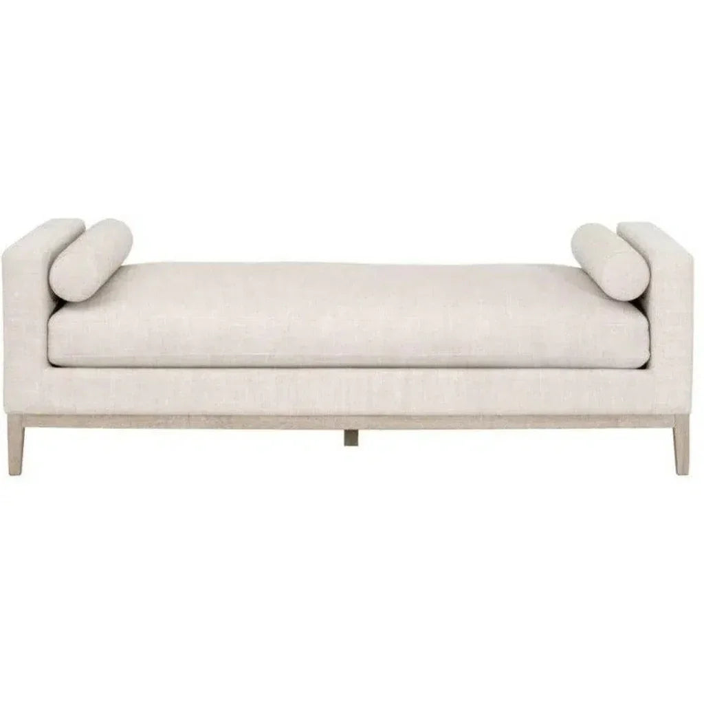 Cream Chaise Lounge Living Room Solid Frame - LOOMLAN - Essentials For Living - Chaises