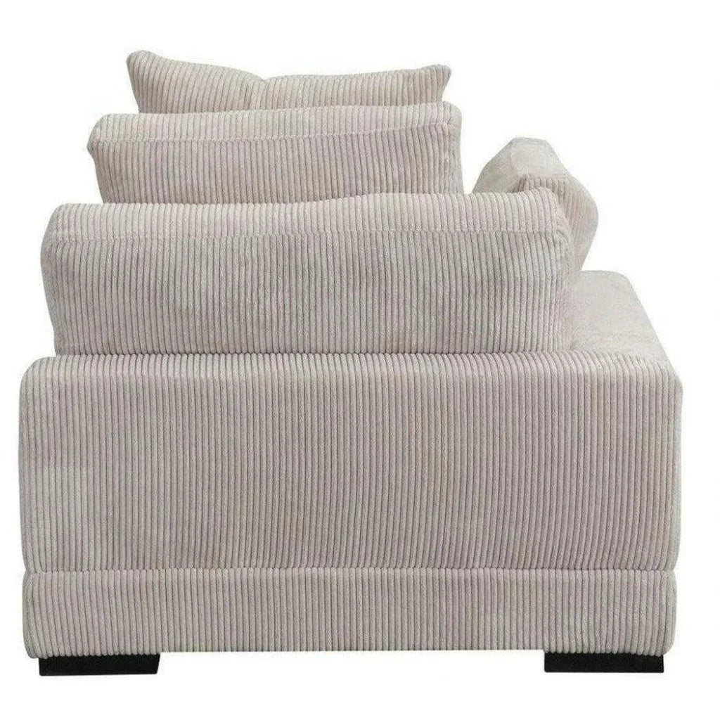 Cream Corduroy Couch Corner Chair Modular-Modular Components-Moe's Home-LOOMLAN