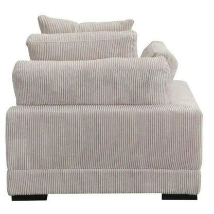 Cream Corduroy Couch Corner Chair Modular-Modular Components-Moe's Home-LOOMLAN