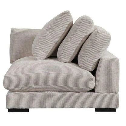 Cream Corduroy Couch Corner Chair Modular-Modular Components-Moe's Home-LOOMLAN