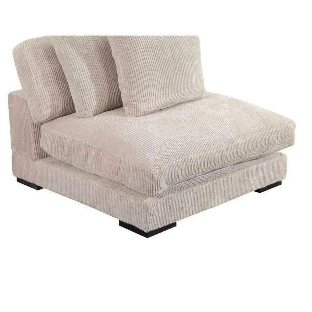 Cream Corduroy Couch Slipper Chair Modular-Modular Components-Moe's Home-LOOMLAN