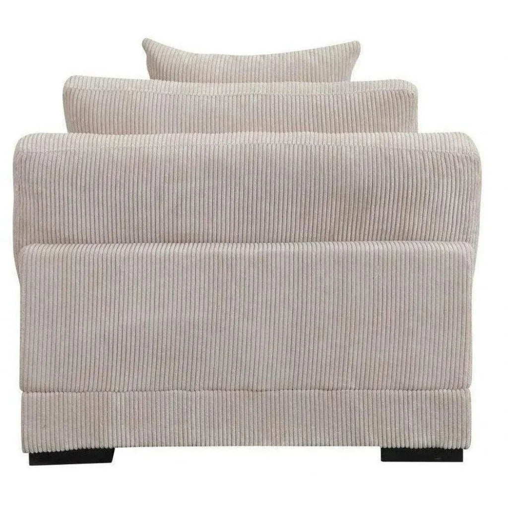 Cream Corduroy Couch Slipper Chair Modular-Modular Components-Moe's Home-LOOMLAN