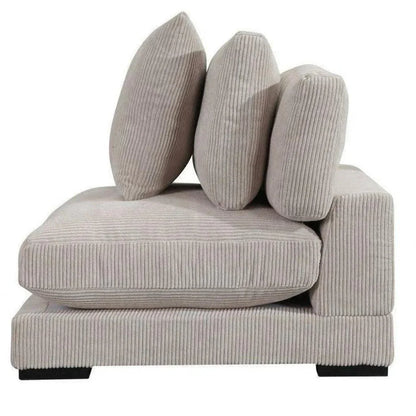Cream Corduroy Couch Slipper Chair Modular-Modular Components-Moe's Home-LOOMLAN