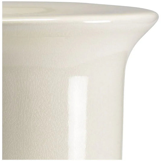 Cream Glazed Porcelain Outdoor Garden Stool-Garden Stools-Chelsea House-LOOMLAN
