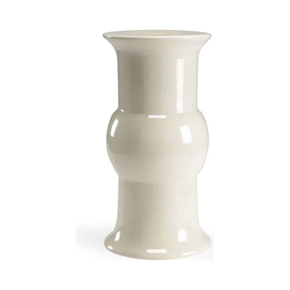Cream Glazed Porcelain Outdoor Garden Stool-Garden Stools-Chelsea House-LOOMLAN