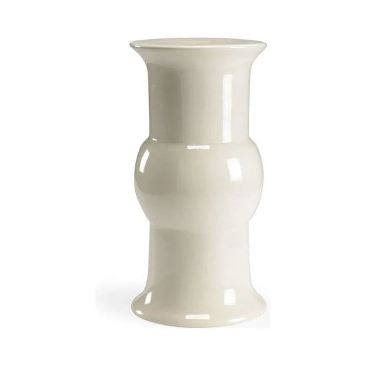 Cream Glazed Porcelain Outdoor Garden Stool-Garden Stools-Chelsea House-LOOMLAN