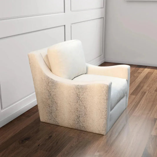 Cream Swivel Club Chair Sophie Zion Hot & Bae Porcelain - LOOMLAN - Peninsula Home - Club Chairs