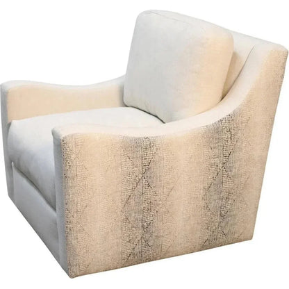 Cream Swivel Club Chair Sophie Zion Hot & Bae Porcelain - LOOMLAN - Peninsula Home - Club Chairs