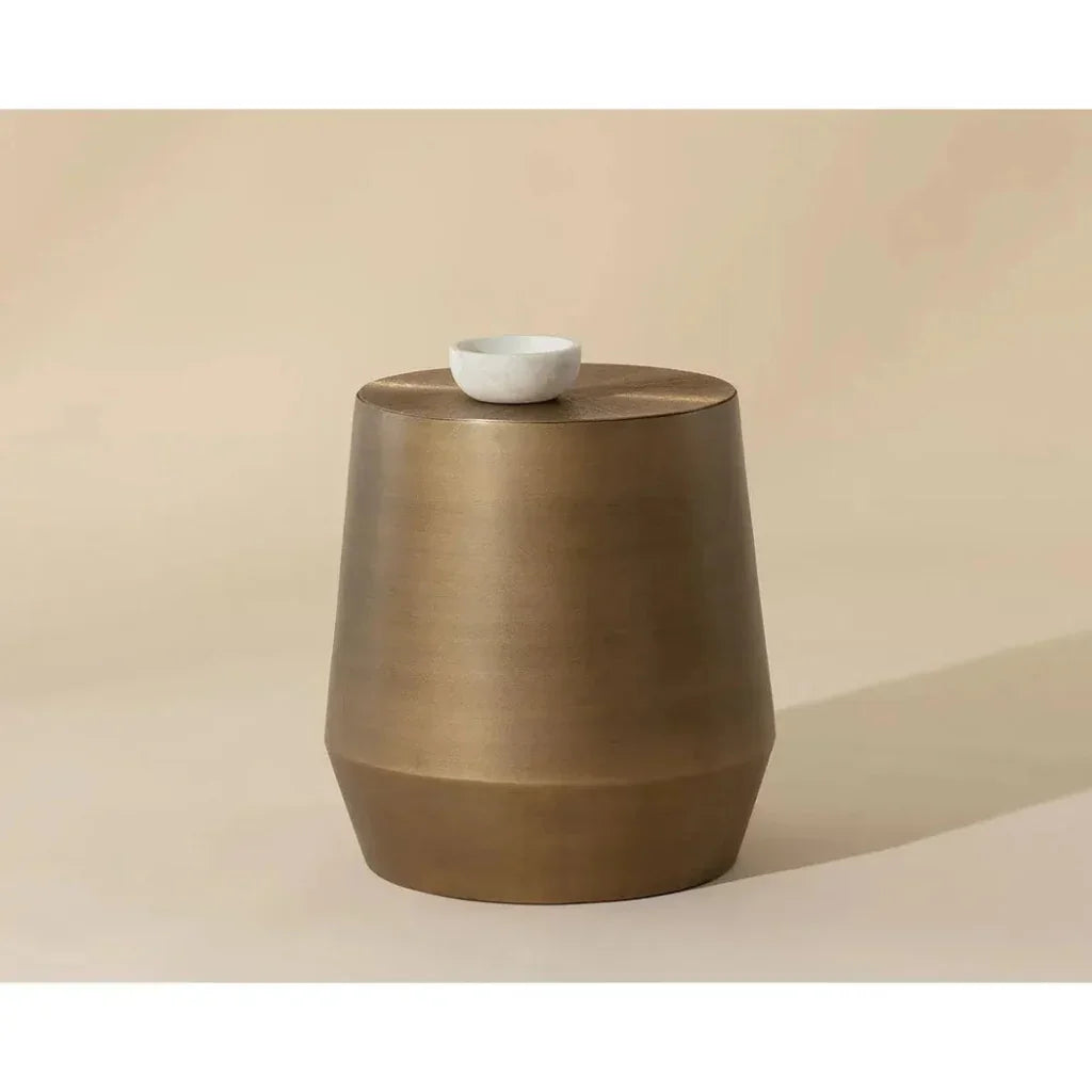 Creed Iron Captivating Round End Table - LOOMLAN - SUNPAN - Side Tables