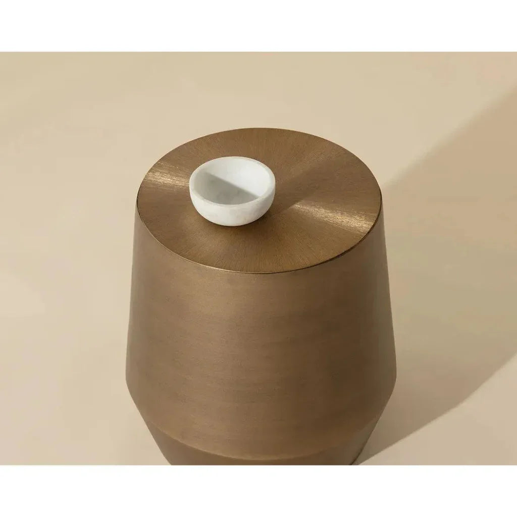 Creed Iron Captivating Round End Table - LOOMLAN - SUNPAN - Side Tables