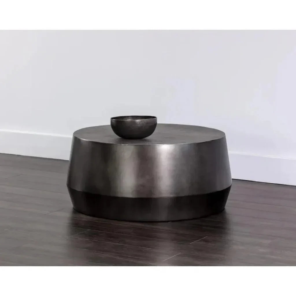 Creed Metal Drum Coffee Table - LOOMLAN - SUNPAN - Coffee Tables